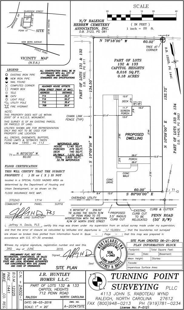 Site map for 712 Penn Road Raleigh - Your LuxuryMovers Team